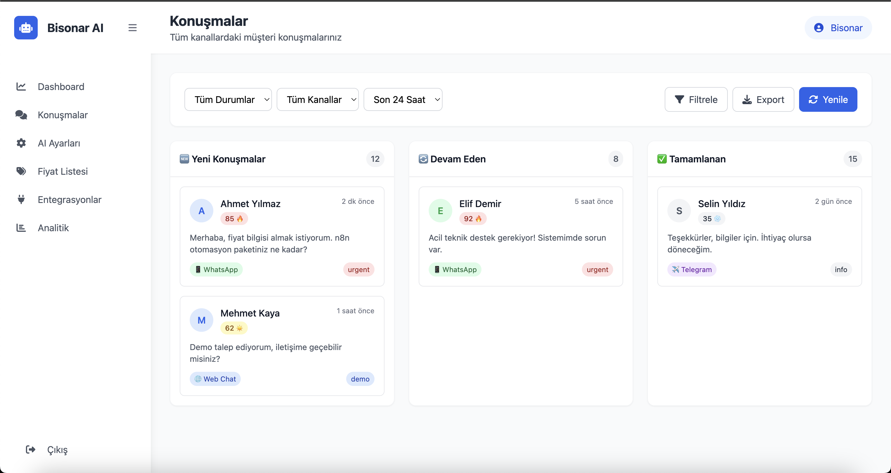 CRM Dashboard Demo